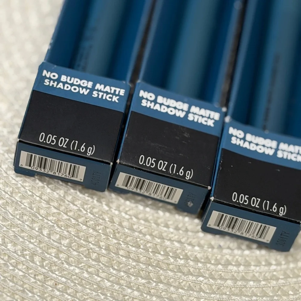 e.l.f. No Budge Matte Shadow Stick Out of Sight Deep Teal Blue 3 Pack NEW
